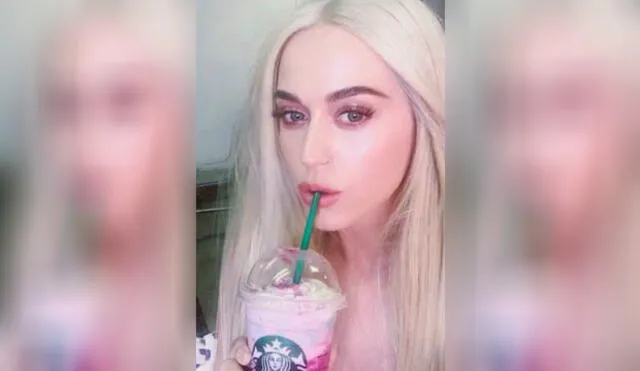 Instagram: Katy Perry y su divertida reacción al probar el Frapuccino Unicornio