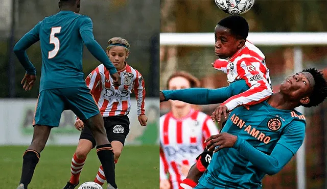 David Easmon, el jugador del Ajax de 14 años que es viral por su increíble físico