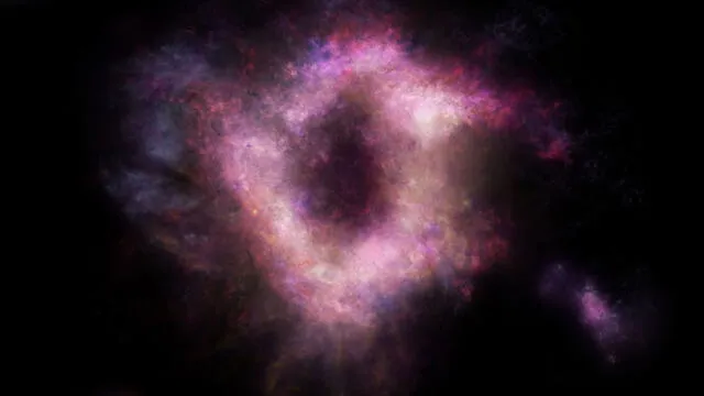 Imagen de la galaxia bautizada como "anillo de fuego cósmico". Crédito: ASTRO 3D