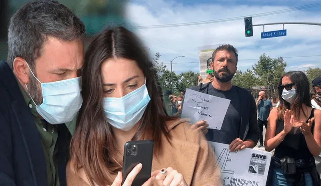 Ben Affleck y Ana de Armas son captados en marcha contra el racismo por el asesinato de George Floyd en Los Ángeles