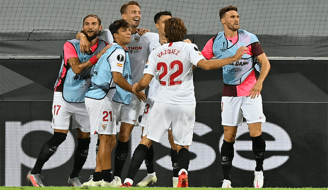 Sevilla venció 2-1 al Manchester United y se clasificó a una nueva final de la Europa League 2019-2020. | Foto: AFP