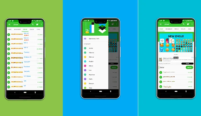 Con la aplicación zFont podrás cambiar el estilo de los emojis de tu smartphone.