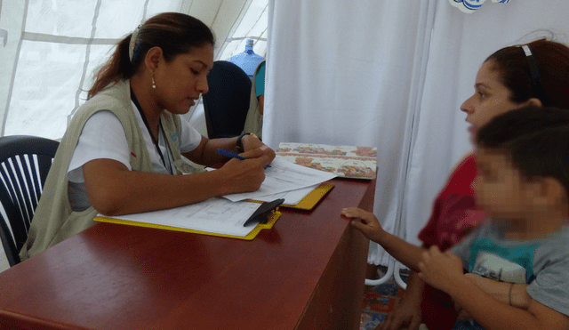 Tumbes: niños venezolanos reciben atención para combatir anemia y deshidratación