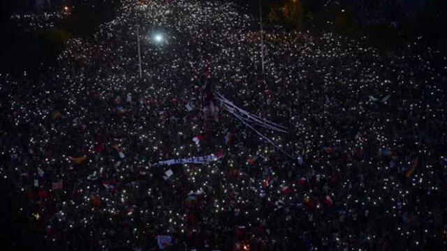 Plaza Italia de Chile. Foto: AFP.