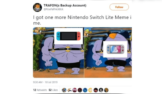 Usuarios comparten divertidos memes con otros periféricos por el anuncio de Nintendo Switch Lite.