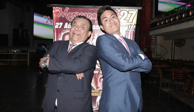 Manolo Rojas junto a su hijo en la comicidad