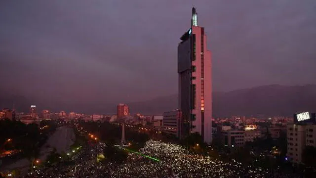 Plaza Italia de Santiago de Chile. Foto: AFP.