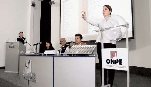 En medio de críticas, ONPE sorteó ubicación de partidos en las cédulas 