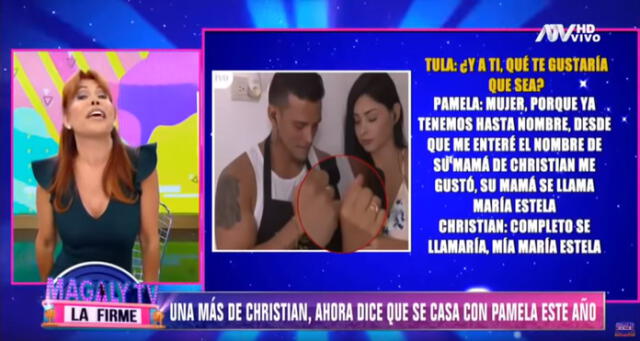 Pamela Franco afirmó que estaba preparándose para tener un bebé con Christian Domínguez. Foto: Captura