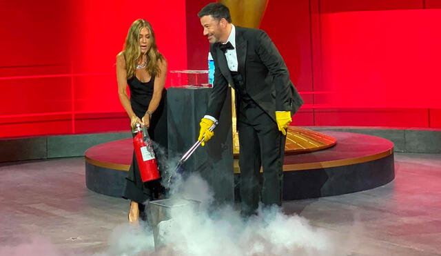 Emmy 2020. Jennifer Aniston protagonizó uno de los incidentes más comentados de la gala. Crédito:  Twitter