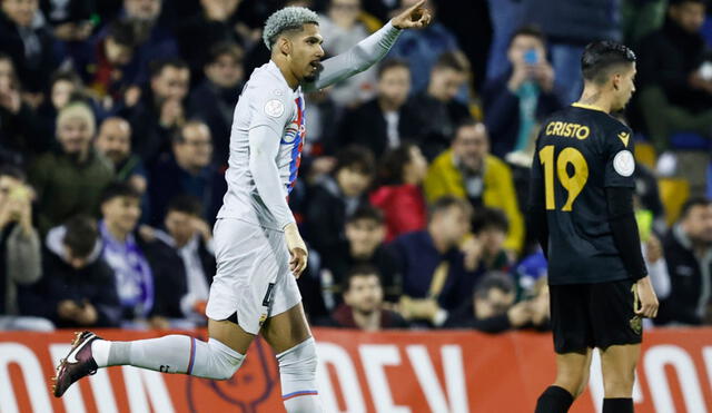 Ronald Araújo marcó el 1-0 a los cuatro minutos, pero el partido se le complicó al Barcelona. Foto: EFE