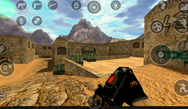 disfruta de Counter-Strike 1.6 desde tu Android en mapas como de_dust2, cs_assault, de_inferno, entre otros Foto: noticiastop10games