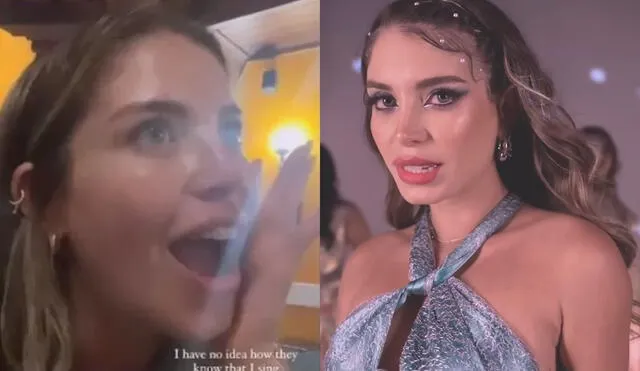 Flavia Laos quedó impactada tras escuchar su canción en un restaurante brasileño. Foto: composición LR/Flavia Laos/Instagram/YouTube. Video: Flavia Laos/Instagram