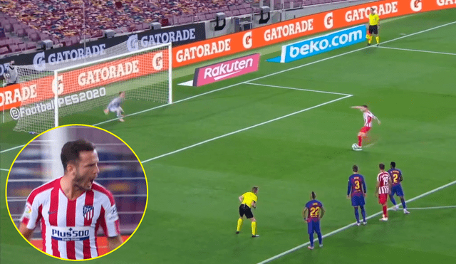 Saúl Miguez decretó el 1-1 en el partido Barcelona vs. Atlético de Madrid por LaLiga Santander. | Foto: ESPN 2