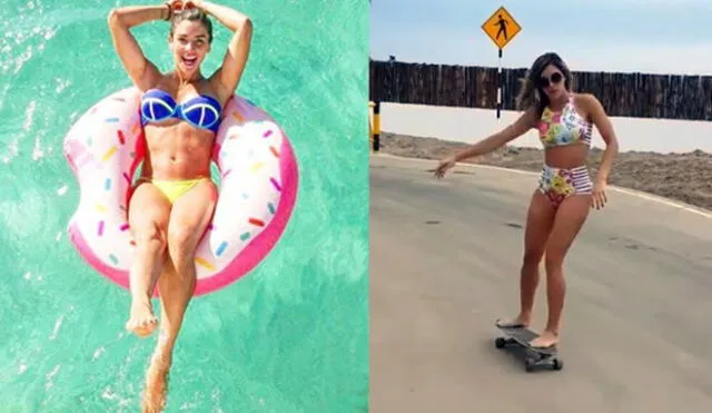 Instagram: Korina Rivadeneira muestra su talento con la patineta en diminuto bikini | VIDEOS