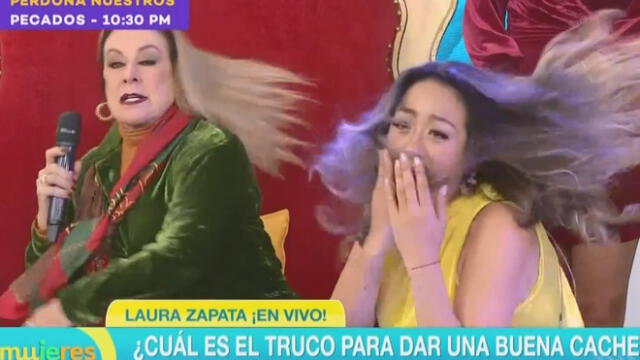 Laura Zapata sorprende a Cathy Sáenz con gran “bofetada” en vivo