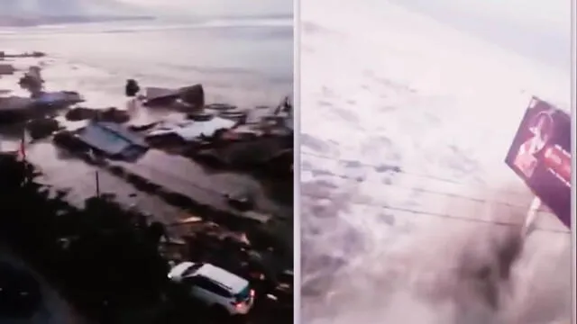 Youtube: poderoso tsunami sacude isla indonesia de Célebes [VIDEO]