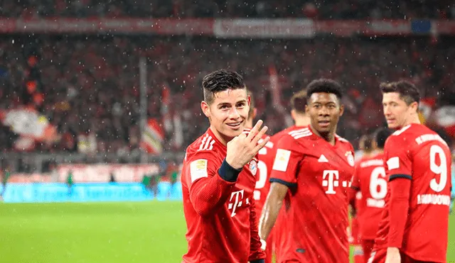 James Rodríguez logra hat trick en goleada del Bayern Múnich en la Bundesliga [VIDEO]