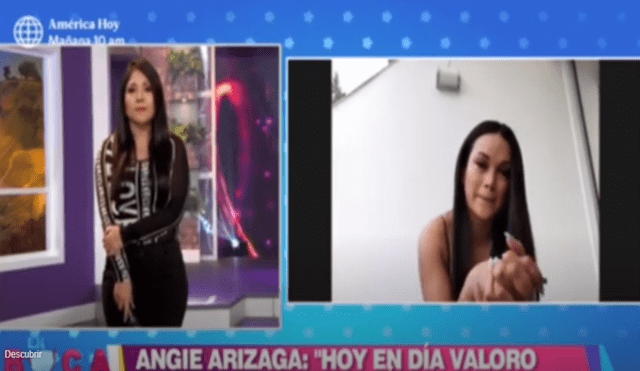 Angie Arizaga llora en vivo por estar junto a su familia durante cuarentena en entrevista con En boca de todos