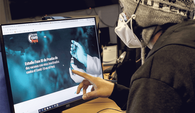 A la espera. El portal ‘Vacuna Covid Perú’ ya está listo, pero falta afinar algunos detalles antes del inicio del registro de los miles de voluntarios. (Foto: Antonio Melgarejo)