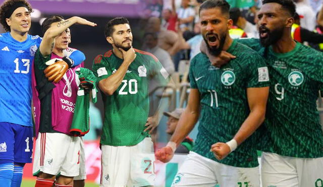 El partido México vs. Arabia Saudita se jugará en simultáneo con el Argentina vs. Polonia. Foto: composición LR/AFP/EFE