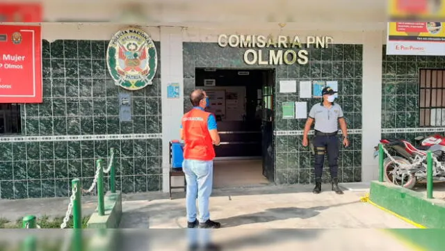 Contraloría verificó dotación de mascarillas y guantes en comisaría de Olmos.