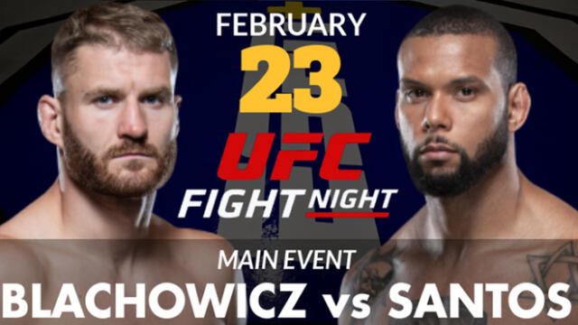 UFC FIGHT NIGHT 145 | Hora y fecha del Blachowicz vs. Santos