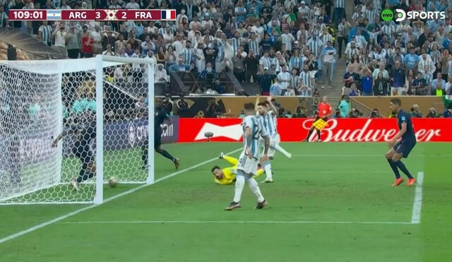 Lionel Messi marcó el tercer gol de Argentina. Foto: captura de DSports