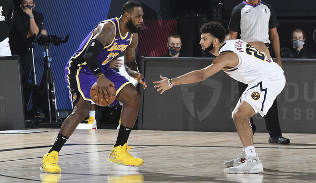 Lakers y Nuggets se miden en el quinto partidos de las Finales del Oeste por los Playoffs de la NBA. Foto: AFP