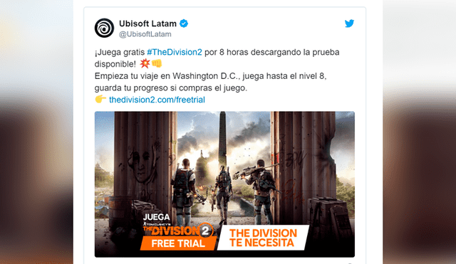 Ubisoft anunció la promoción en redes sociales.