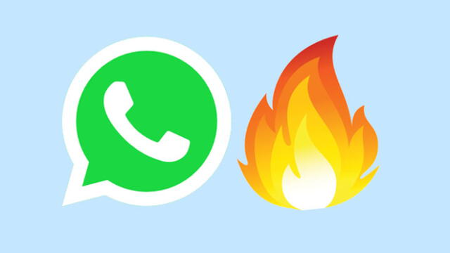El emoji de WhatsApp de fuego.