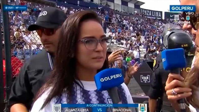 Daniela Darcourt comete blooper en final de Alianza Lima vs Binacional.