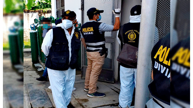 Fiscalía y Policía inspeccionaron planta de oxígeno de hospital de Tarapoto.