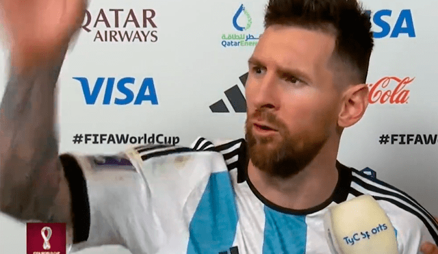 Lionel Messi y su reacción que da la vuelta al mundo. Foto: captura TyC Sports