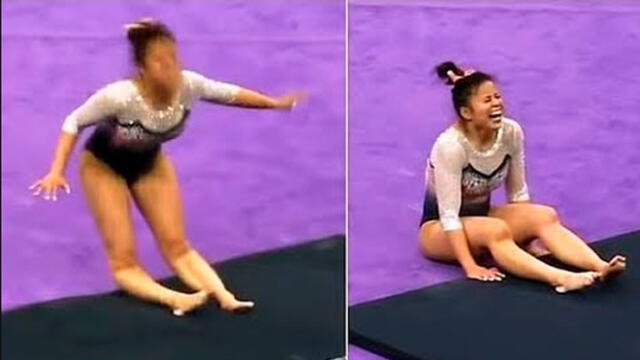 Gimnasta se rompe ambas piernas durante competencia [VIDEO]