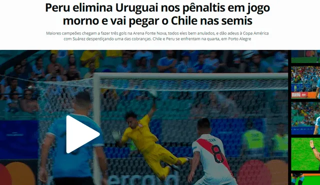 Así reaccionaron los medios internacionales tras la clasificación de Perú a semifinales de la  Copa América