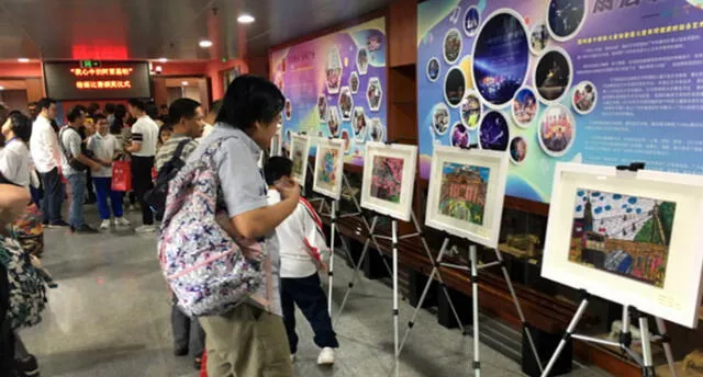 Niños y jóvenes chinos retrataron a Arequipa a través de pinturas