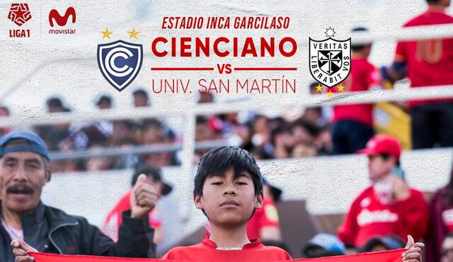 Cienciano vs. San Martín EN VIVO vía GOLPERÚ por la Liga 1 Movistar 2020. Foto: Twitter