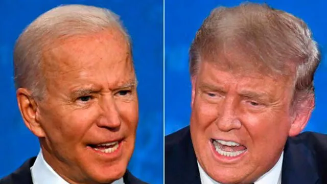 Joe Biden y Donald Trump en el primer debate el pasado 30 de setiembre. Foto: AFP
