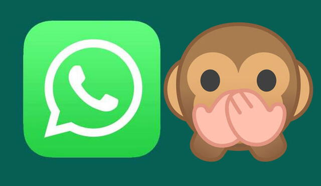 El emoji de WhatsApp del monito tapándose la boca. Foto: captura LR
