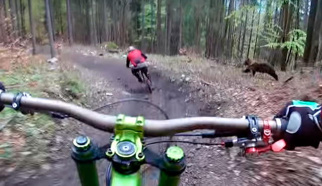 En YouTube el tremendo susto que se llevó ciclista en plena montaña [VIDEO]