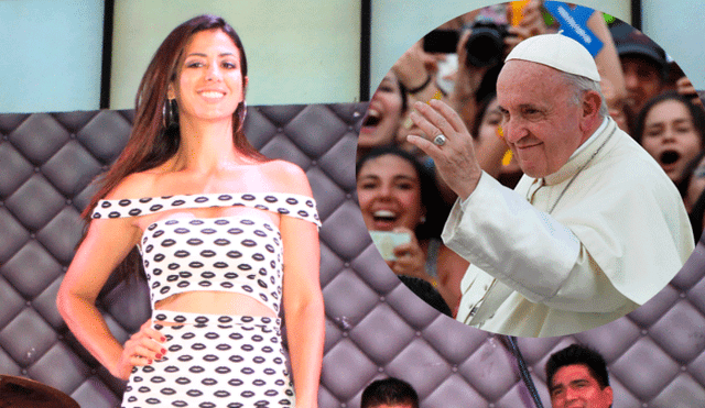 Claudia Ramírez feliz por conocer al papa Francisco y comparte video 