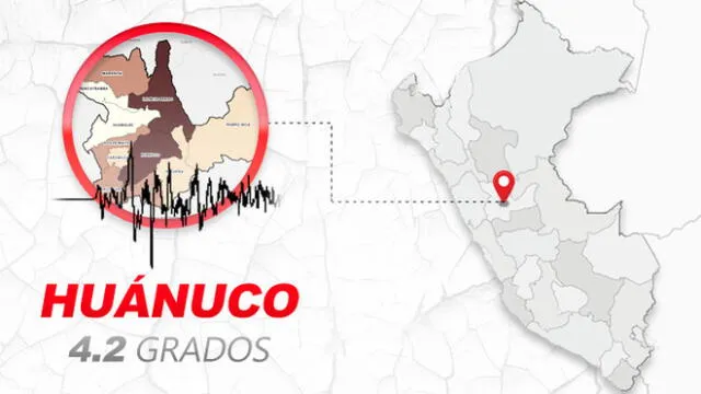 IGP registró sismo de 4.2 en Huánuco esta tarde. Créditos: La República.