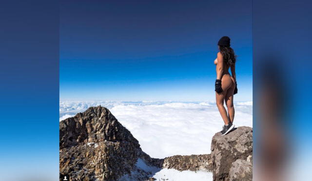 Polémica en Instagram por foto de modelo de “Playboy” desnuda en montaña sagrada