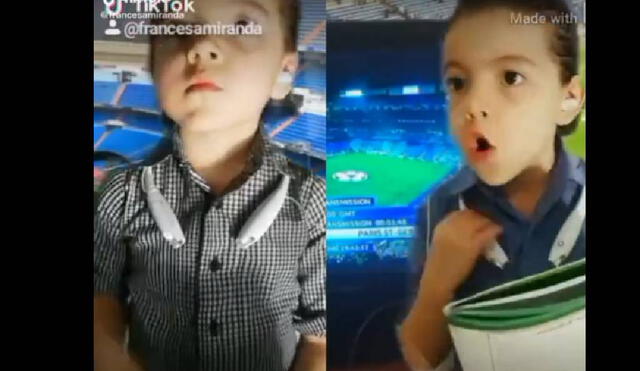 La pequeña fanática del fútbol imitó el relato de la final de Libertadores. Foto: Facebook/TikTok/@francesamiranda