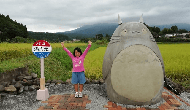 Vía Facebook. Una pareja de abuelos construyeron la escultura de esta mítica criatura de la famosa película animada 'Mi vecino Totoro'.