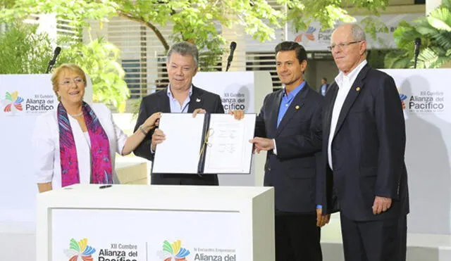 Alianza del Pacífico: PPK, Santos, Peña Nieto y Bachelet firmaron Declaración de Cali