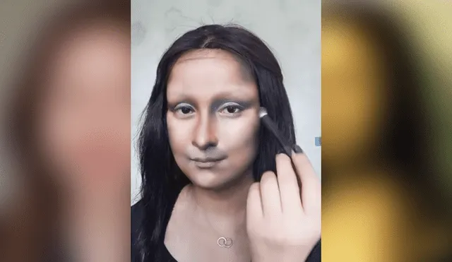 En YouTube se volvió viral una chica china que se transformó en la Mona Lisa.