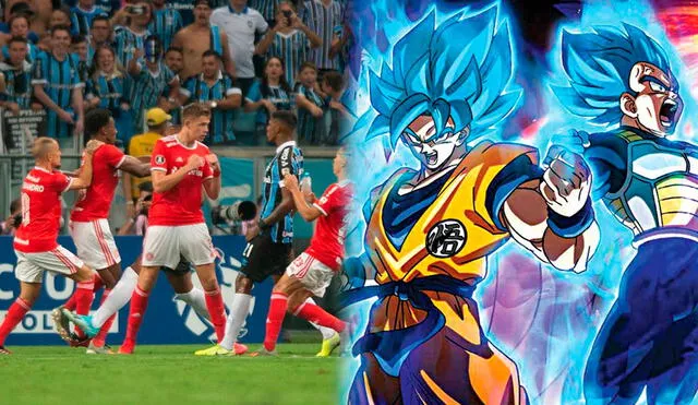 Usuarios combinaron canción de Dragon Ball Super con batalla entre jugadores de Gremio e Inter. Foto: Difusión
