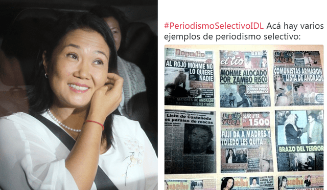 Keiko Fujimori arremete contra IDL y le recuerdan a la “prensa chicha”